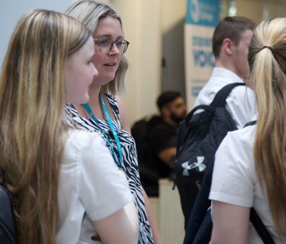 School Students touring campus