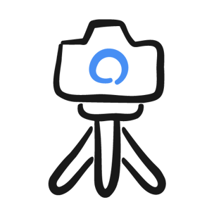icon of camera on tripod