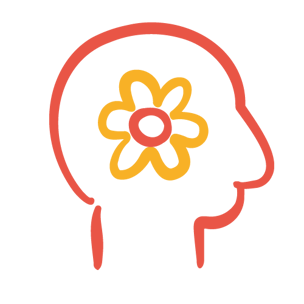 icon of flower in head